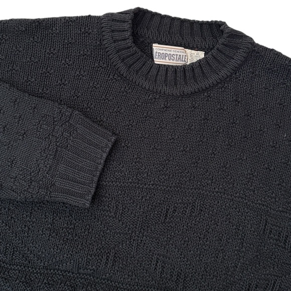 Aeropostale Other - VTG 90s Aeropostale Chunky Crewneck Sweater Blue Snowflake Cotton/Ramie Korea XL